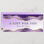 バイオレット金ゴールドゲート美しいサロンギフト券 (正面/裏面)