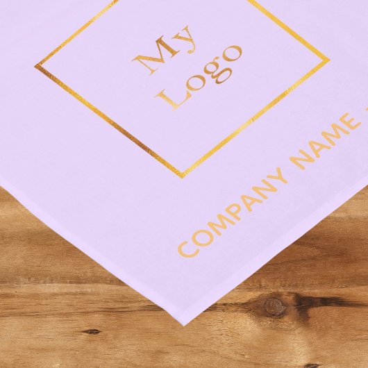 バイオレット金ゴールドサロンのビジネスロゴ ショートテーブルランナー