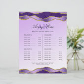 バイオレット金ゴールド大理石瑪瑙美しいサロン価格表 (スタンド正面)