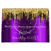 バイオレット金ゴールド紫ブラックドリップスフェイブ ラージペーパーバッグ (正面)