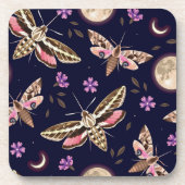 バイオレット開花ガ | 植物性昆虫コルクコースター コースター (正面)