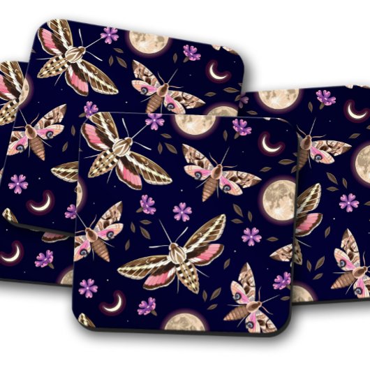 バイオレット開花ガ | 植物性昆虫コルクコースター コースター