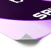 バイオレット陰陽アートゼンホリスティックヘルス ポスター (角)