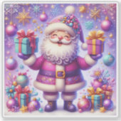 バイオレット魅力的ホリデーステッカーデザイン シール (正面)