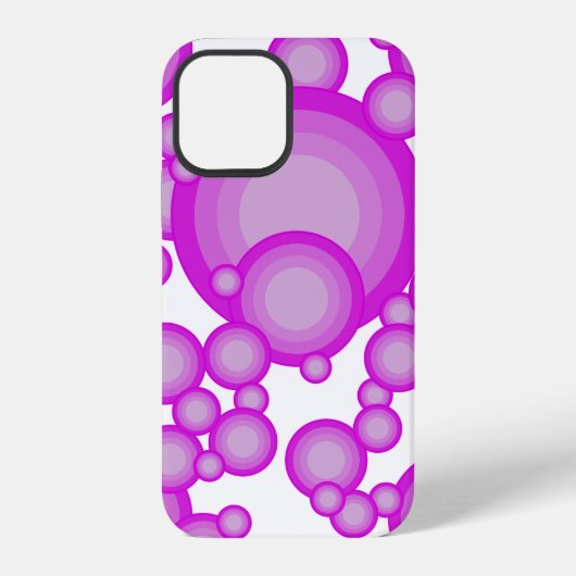 バイオレット70年代スタイルサークル iPhoneケース (裏面)