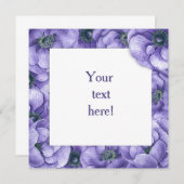 バイオレット アネモネの花のカード (正面/裏面)