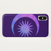 バイオレット・インディゴ・パープル・ムーン&サン・禅 Case-Mate iPhoneケース (裏面(横))