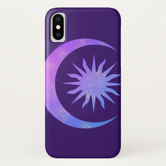 バイオレット・インディゴ・パープル・ムーン&サン・禅 Case-Mate iPhoneケース (裏面)