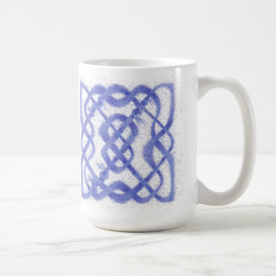 バイオレット ケルトノット 背の高い 白マグカップ コーヒーマグカップ
