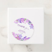 バイオレット ゲラニウム フラワーブライダルシャワー サンクス フェイバータグ (インサイチュ)