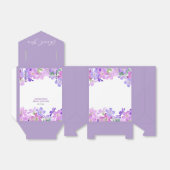 バイオレット ゲラニウム フラワーブライダルシャワー フェイバーボックス (折り畳みなし)