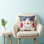 バイオレット – ジプシーガーデンガールコットンピロー クッション (椅子)