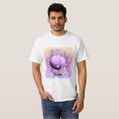 バイオレット スワール陰陽 Tシャツ (正面フル)