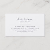 バイオレット&セージ水カラーフローラ 名刺 (裏面)