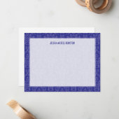 バイオレット・ダマスク・ノート ノートカード (正面/裏面インサイチュ)