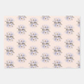 バイオレット&パステルバラ紙フラットシートセット3 ラッピングペーパーシート (正面2)