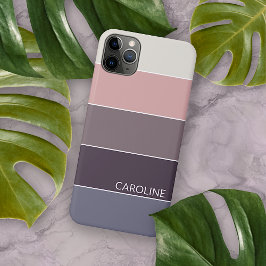 バイオレット パープル モーヴ タイプ ピーチ ピンク ストライプ アート iPhone 11 PRO MAXケース