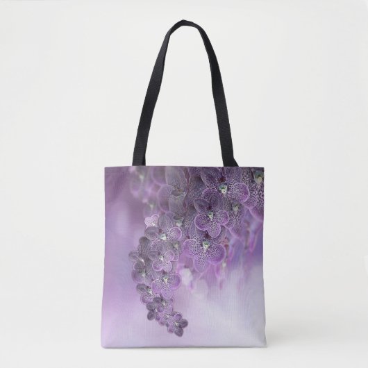 バイオレット パープル 開花 ラン科の花 トートバッグ (正面)