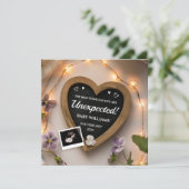 バイオレット フラワーズ 妊娠発表 招待状 (スタンド正面)