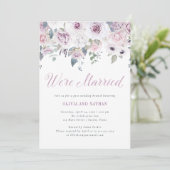 バイオレット ブラッシュ | ウェディングアフター フラワーパーティ 招待状 (スタンド正面)