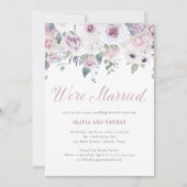 バイオレット ブラッシュ | ウェディング アフター フラワーパーティー 招待状 (正面)