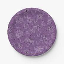 バイオレット マーブ バタフライ LOVE - シームレスパターン。