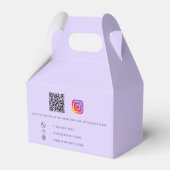 バイオレット ラベンダー ビジネス QR コード Instagram フェイバーボックス (裏面サイド)