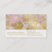 *～*バイオレット・ヴィンテージ・エレガントアンティーク・エージド・ダマスク 名刺 (裏面)