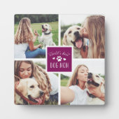 バイオレット |世界の犬最高の母の写真コラージュ フォトプラーク (正面)