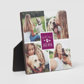 バイオレット |世界の犬最高の母の写真コラージュ フォトプラーク (正面)