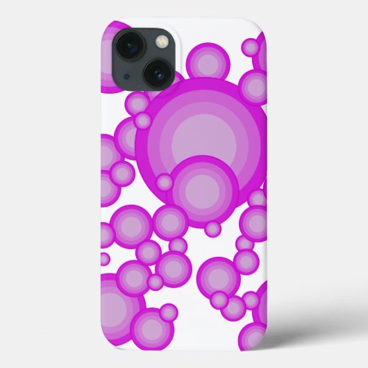 バイオレット 70年代スタイルの輪 Case-Mate iPhoneケース (裏面)