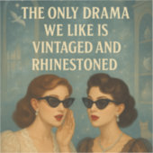 バイオレットRhinestoneドラマのステッカーのヒント シール (正面)