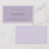 バイオレモダンーエレガントドカラー企業のプロフェッショナル 名刺 (正面/裏面)