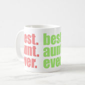 バイオレ最高のート、グリーンとサンゴの叔母 コーヒーマグカップ (正面左)