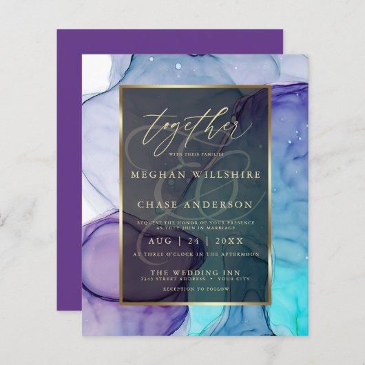 バイオレ素晴らしットアクア液抽象芸術インク (正面/裏面)