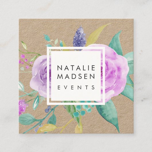 バイオレ絵を描ートフローラクラフト スクエア名刺 (正面)