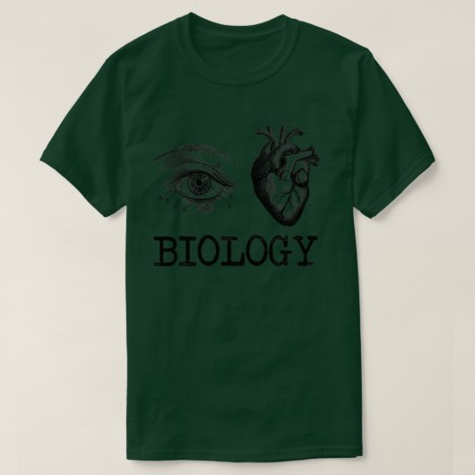 バイオロジーアイハート生物学が大好き Tシャツ (デザイン正面)