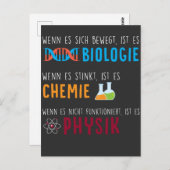 バイオロジーケミーフィシックウィセンシャフトユーモア ポストカード (正面/裏面)