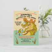 バイオー・ケイジャン・ワニ・パーティー招待状 招待状 (スタンド正面)