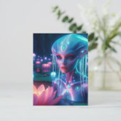 バイオ発光スイミングエイリアン ポストカード (スタンド正面)