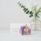 バイオ絵を描リング水カラスプラッシュデザイン 名刺 (スタンド正面)