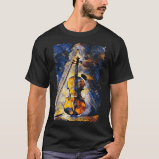 バイオ絵画リン奏者のオーケストラの弦P Tシャツ