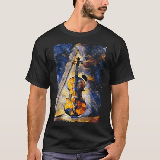 バイオ絵画リン奏者のオーケストラの弦P Tシャツ (正面)