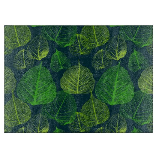 バイオ緑色骨格葉 カッティングボード (正面)