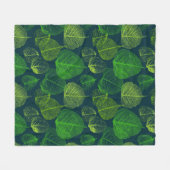 バイオ美的骨格葉 フリースブランケット (正面(横))