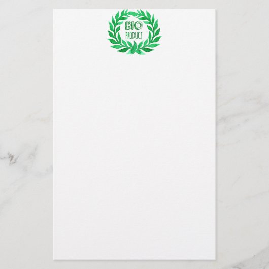 バイオ製品グリーンウォーターカラーファーム生鮮食品 便箋 (正面)