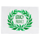 バイオ製品 グリーン ウォーターカラー ファーム フレッシュ フード ラージペーパーバッグ (裏面)