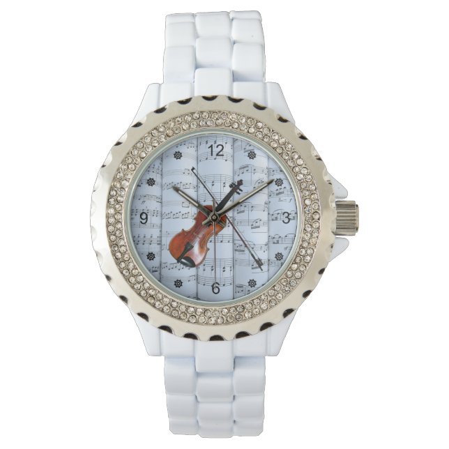 バイオ転がリン～シート音楽～青い色合いの背景 腕時計 (正面)