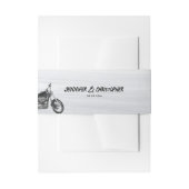 バイカジュアルクバイクもしくは自転車に乗る人をテーマモダン結婚にした 招待状ベリーバンド (正面例)