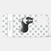 バイカラー シェルティ カートゥーン 犬 名前入り Case-Mate iPhoneケース (裏面 (横))